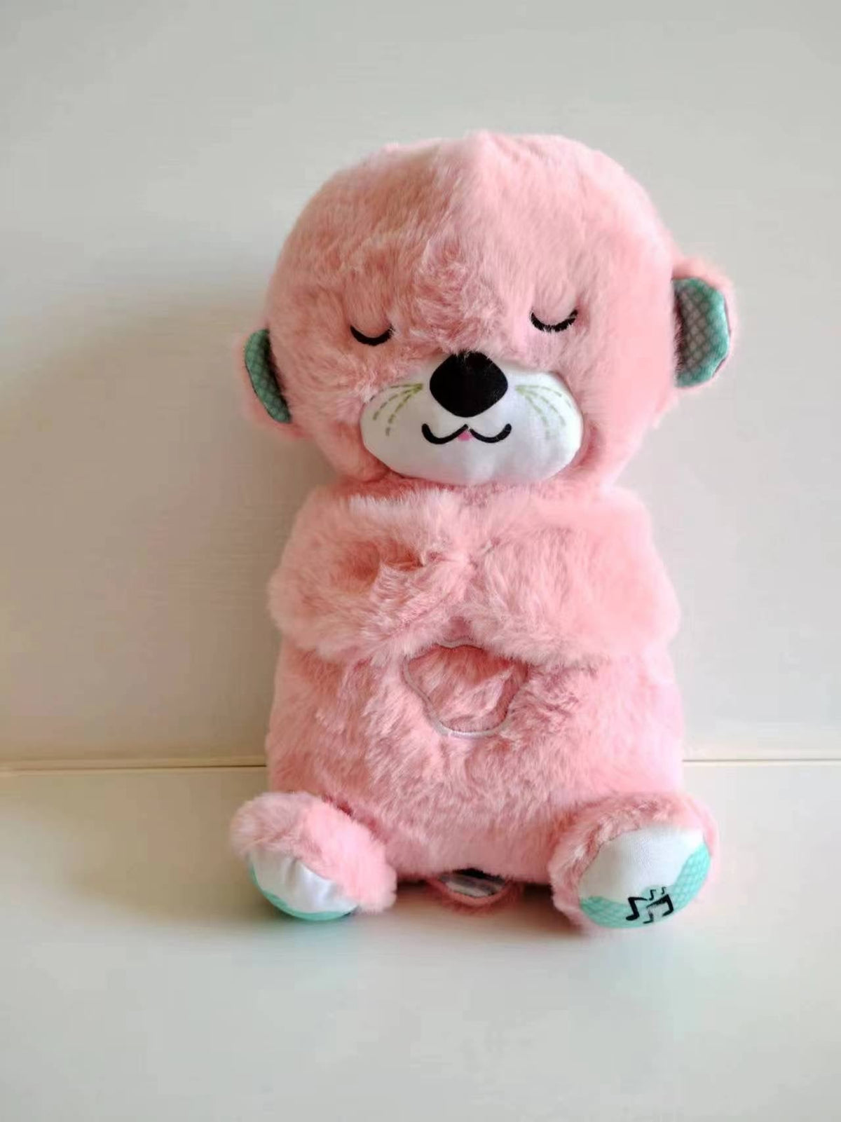 Sound Machine Soothe 'n Snuggle Otter Portable Plush Baby Toy with Sensory Details Music Lights & Rhythmic Breathing Motion - Blue Cup LLC.