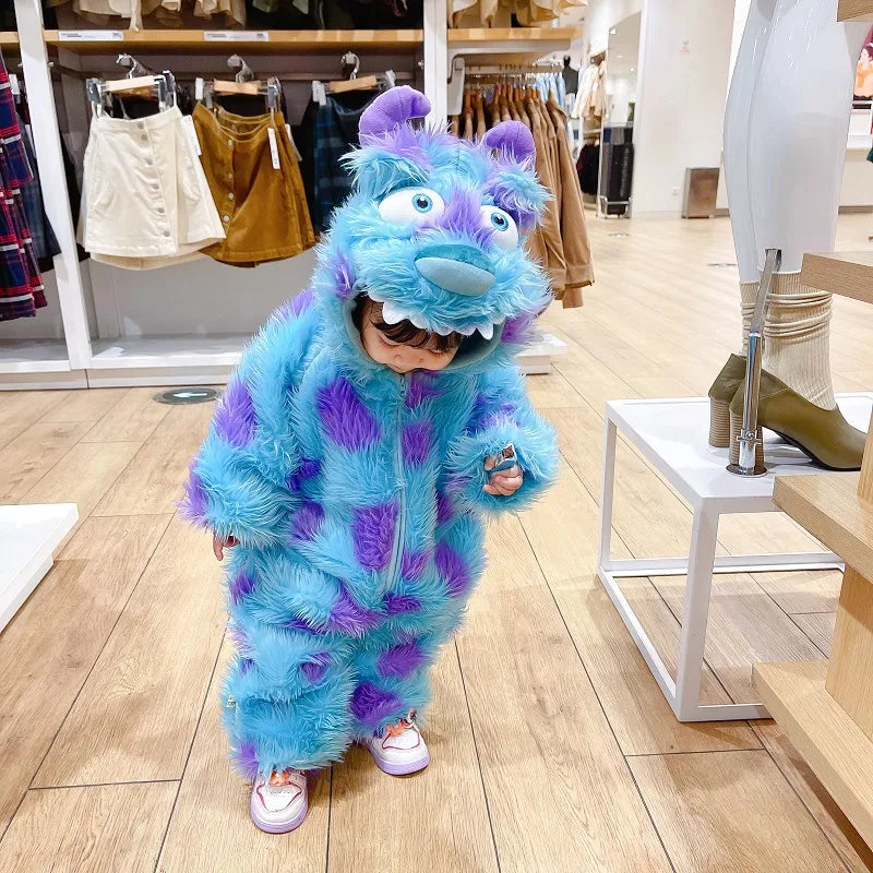 Cute Animal Baby Jumpsuit With Hooded Zipper - Blue Cup LLC.