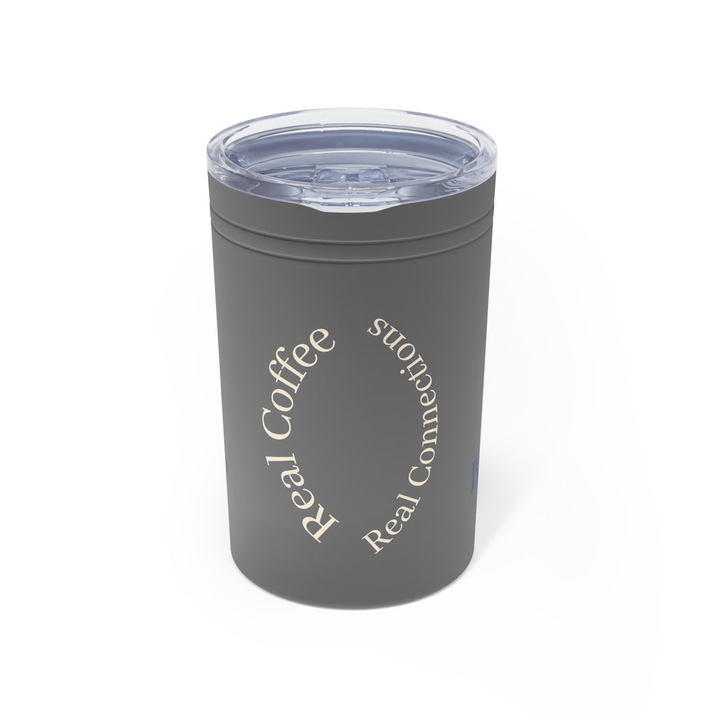 Blue Cup Coffee 11oz Insulated Tumbler – "Real Coffee, Real Connections" Printify