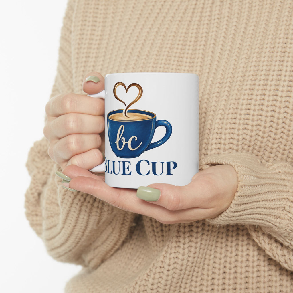 Blue Cup Ceramic Mug, (11oz, 15oz) Printify