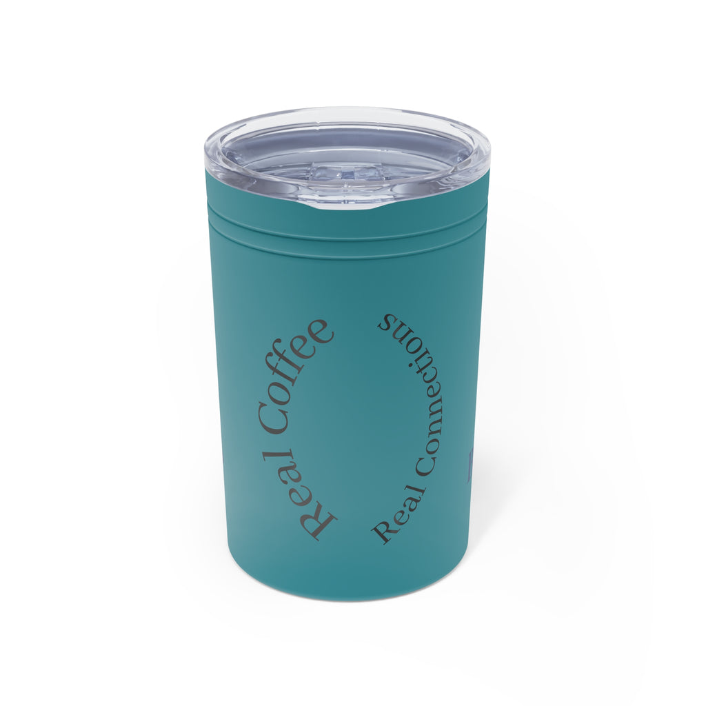 Blue Cup Coffee 11oz Insulated Tumbler – "Real Coffee, Real Connections" Printify