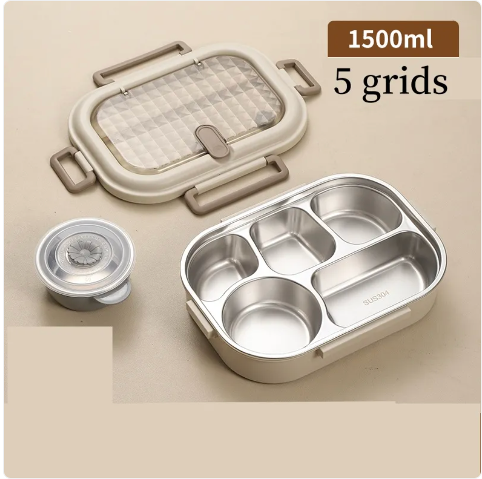304 Stainless Steel Microwaveable Bento Box - Blue Cup LLC.