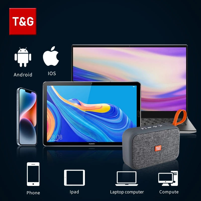 TG506 Mini Portable Bluetooth Speaker with FM Radio - Blue Cup LLC.