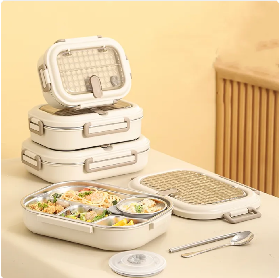 304 Stainless Steel Microwaveable Bento Box - Blue Cup LLC.