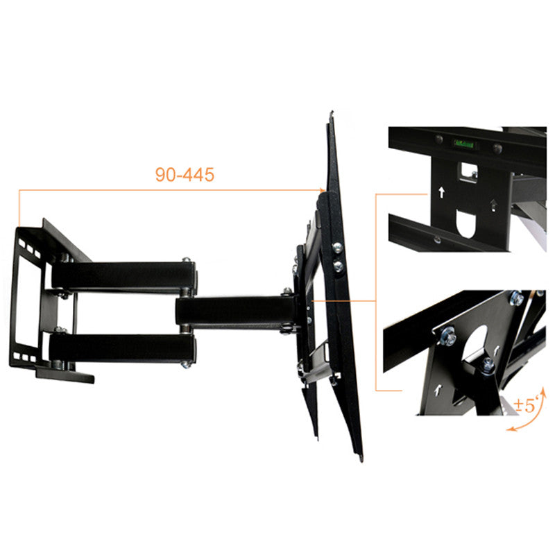 Black TV Stand with Wall Mount Bracket - Blue Cup LLC.
