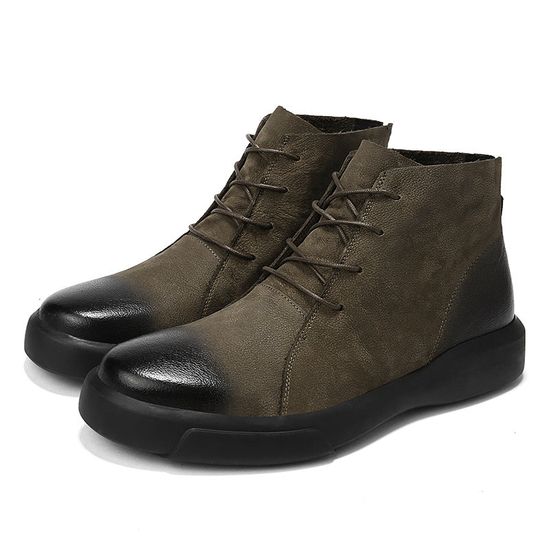 Men's Fashion High-Top Martin Boots - Retro Style - Blue Cup LLC.