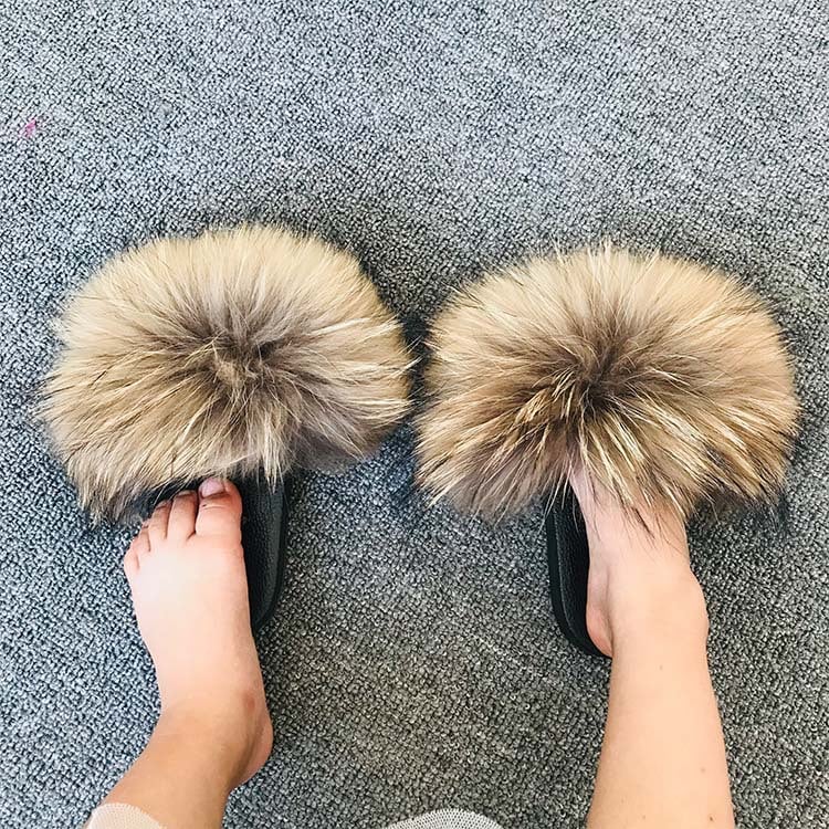 Casual Fur Sandals for Summer Wear Slippers - Blue Cup LLC.
