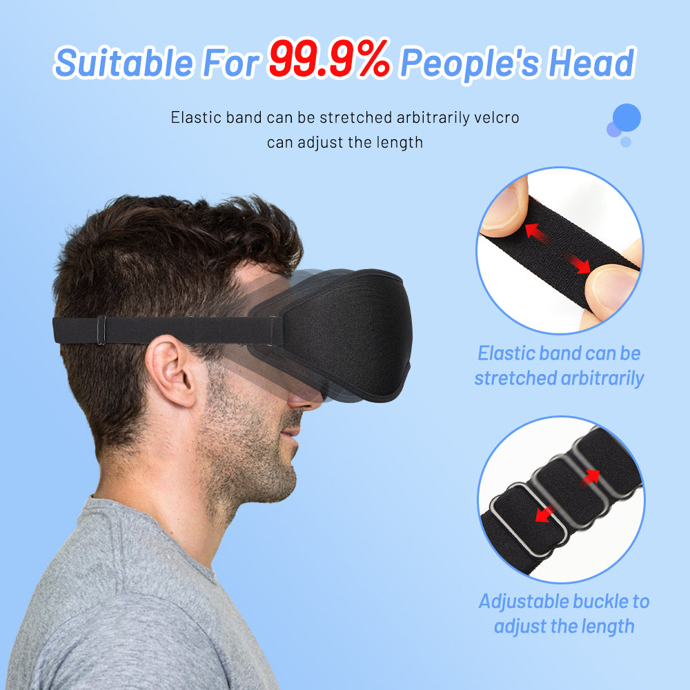3D Natural Memory Foam Sleep Mask for Comfort - Blue Cup LLC.