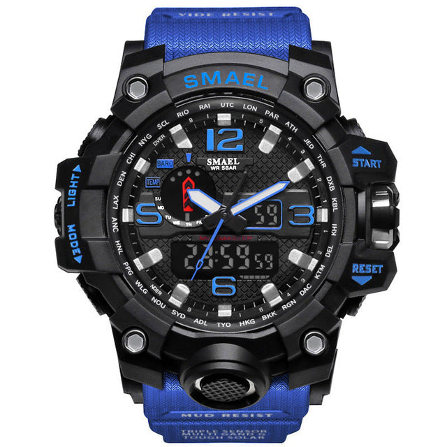 SMAEL 1545 Multifunctional Luminous Outdoor Watch - Blue Cup LLC.