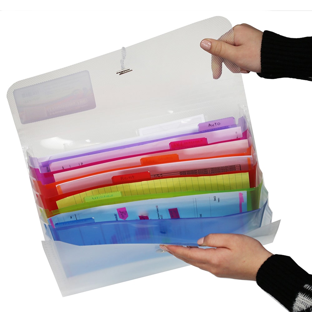 Rainbow 7-Pocket Letter Size Poly Expanding File - Blue Cup LLC.