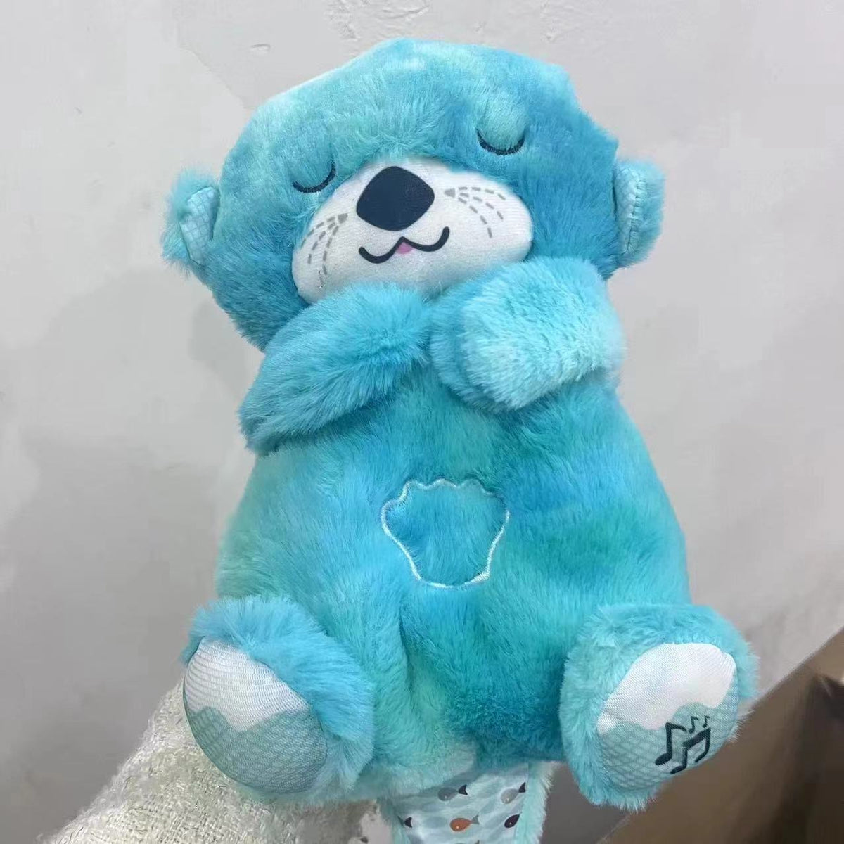 Sound Machine Soothe 'n Snuggle Otter Portable Plush Baby Toy with Sensory Details Music Lights & Rhythmic Breathing Motion - Blue Cup LLC.