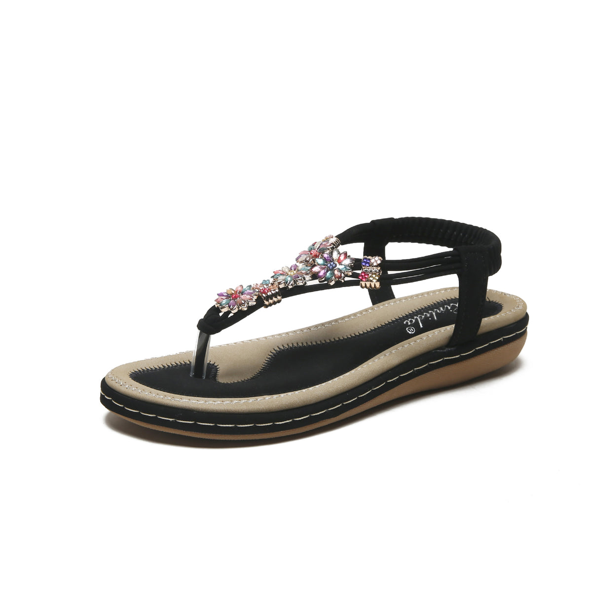 Plus Size Bohemian Casual Flat Sandals for Women - Blue Cup LLC.