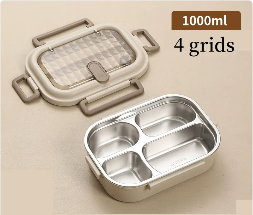 304 Stainless Steel Microwaveable Bento Box - Blue Cup LLC.