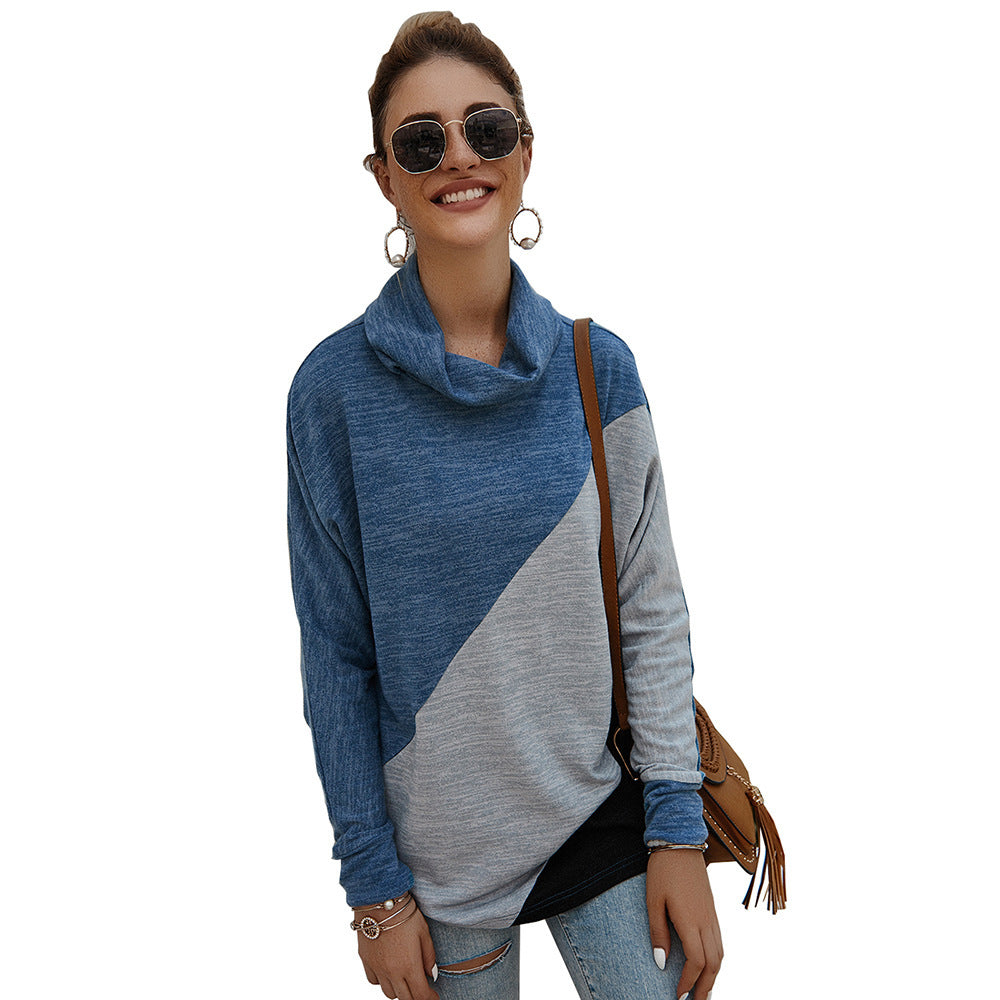 Women's Geometric Stitching T-Shirt and Top - Blue Cup LLC.