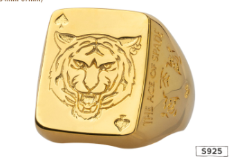 Trendy Silver Spade Ring - Chinese Zodiac Tiger Year - Blue Cup LLC.