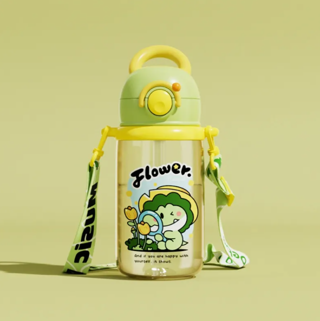 Children's Whale Cartoon Diving Fountain Water Bottle - Tritan Leakproof Sippy Cup (Various Sizes & Colors) - Blue Cup LLC.