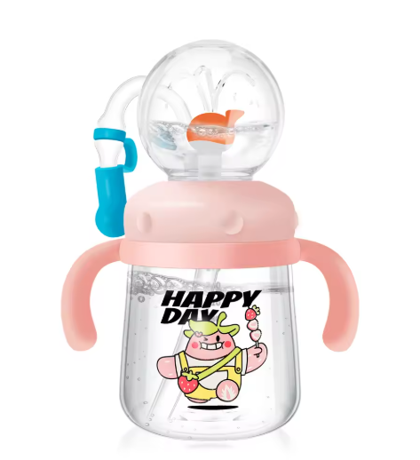 Children's Whale Cartoon Diving Fountain Water Bottle - Tritan Leakproof Sippy Cup (Various Sizes & Colors) - Blue Cup LLC.