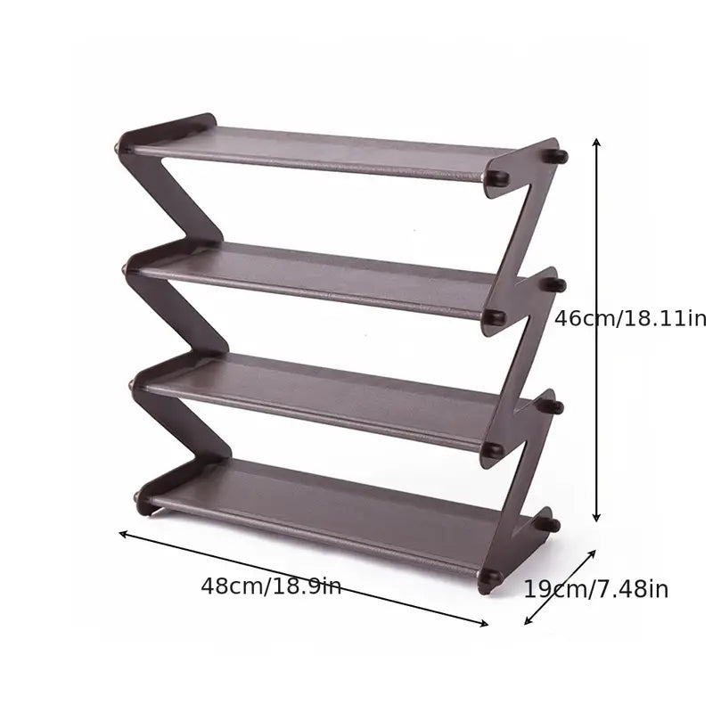 Adjustable DIY Shoe Rack for Hall Closet Storage Shelf - Blue Cup LLC.