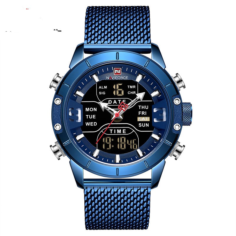 Men's Business Quartz Watch with Alarm and Calendar - Blue Cup LLC.
