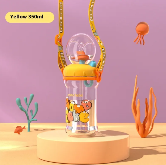 Children's Whale Cartoon Diving Fountain Water Bottle - Tritan Leakproof Sippy Cup (Various Sizes & Colors) - Blue Cup LLC.