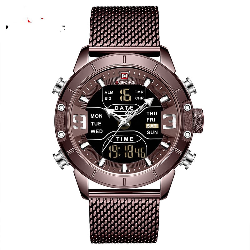 Men's Business Quartz Watch with Alarm and Calendar - Blue Cup LLC.
