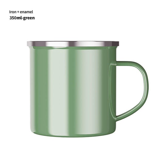 Vintage Enamel Mug for Coffee, Tea, and Camping - Blue Cup LLC.
