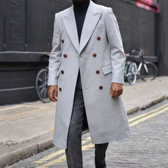Men's Long Windbreaker for Autumn and Winter Fashion - Blue Cup LLC.