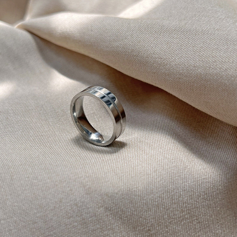 Personalized Titanium Steel Men's All-Match Ring - Blue Cup LLC.