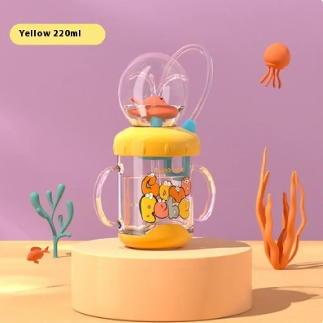 Children's Whale Cartoon Diving Fountain Water Bottle - Tritan Leakproof Sippy Cup (Various Sizes & Colors) - Blue Cup LLC.