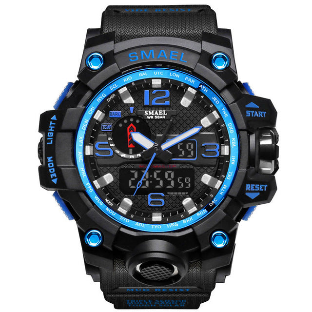 SMAEL 1545 Multifunctional Luminous Outdoor Watch - Blue Cup LLC.