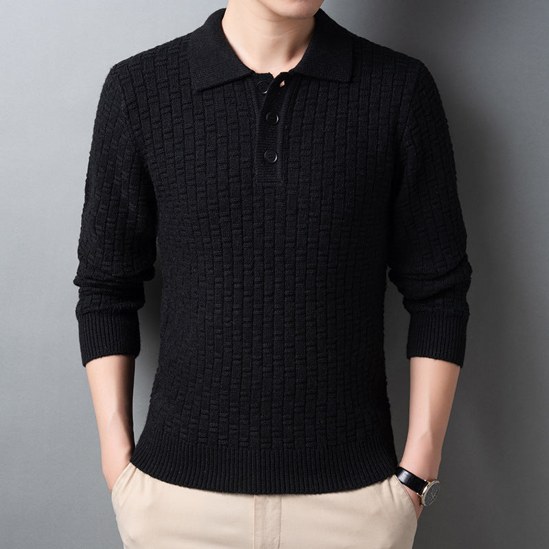 Plus Size Jacquard Sweater for Men - Autumn/Winter - Blue Cup LLC.