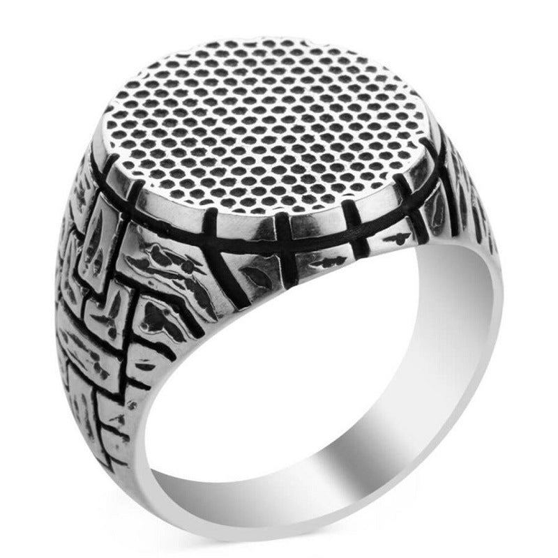 Vintage Pattern Ring for Men - Blue Cup LLC.