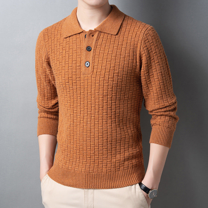 Plus Size Jacquard Sweater for Men - Autumn/Winter - Blue Cup LLC.