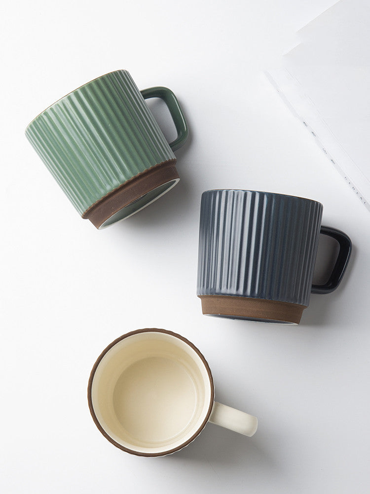 Japanese Retro Ceramic Coffee Mug - Nordic Style - Blue Cup LLC.