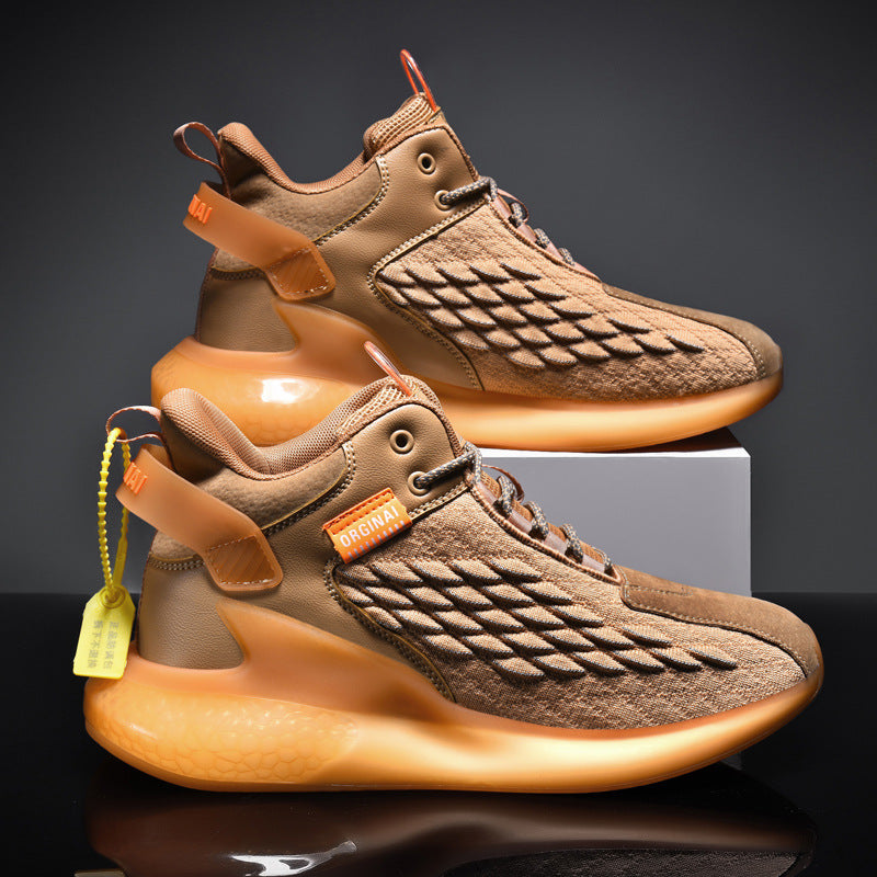 Men's Breathable Luminous Mid-Top Sneakers (Casual) - Blue Cup LLC.