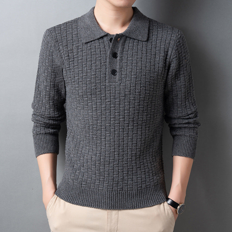 Plus Size Jacquard Sweater for Men - Autumn/Winter - Blue Cup LLC.