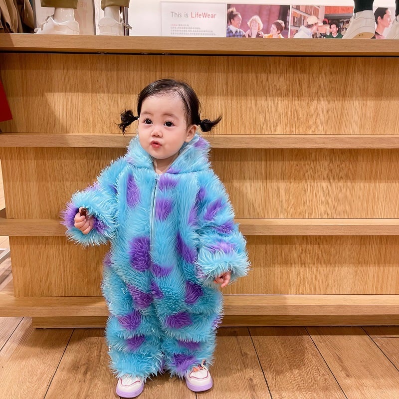 Cute Animal Baby Jumpsuit With Hooded Zipper - Blue Cup LLC.