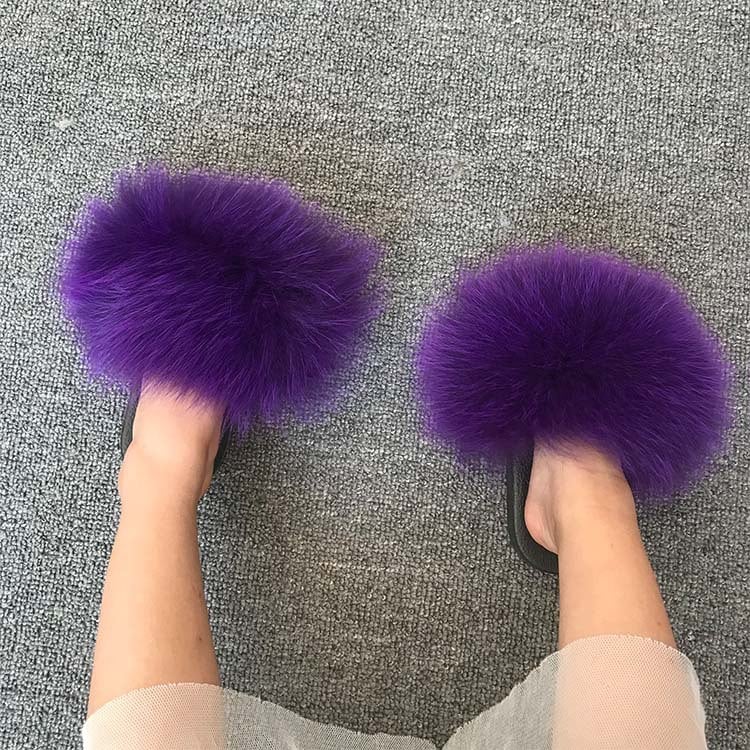 Casual Fur Sandals for Summer Wear Slippers - Blue Cup LLC.