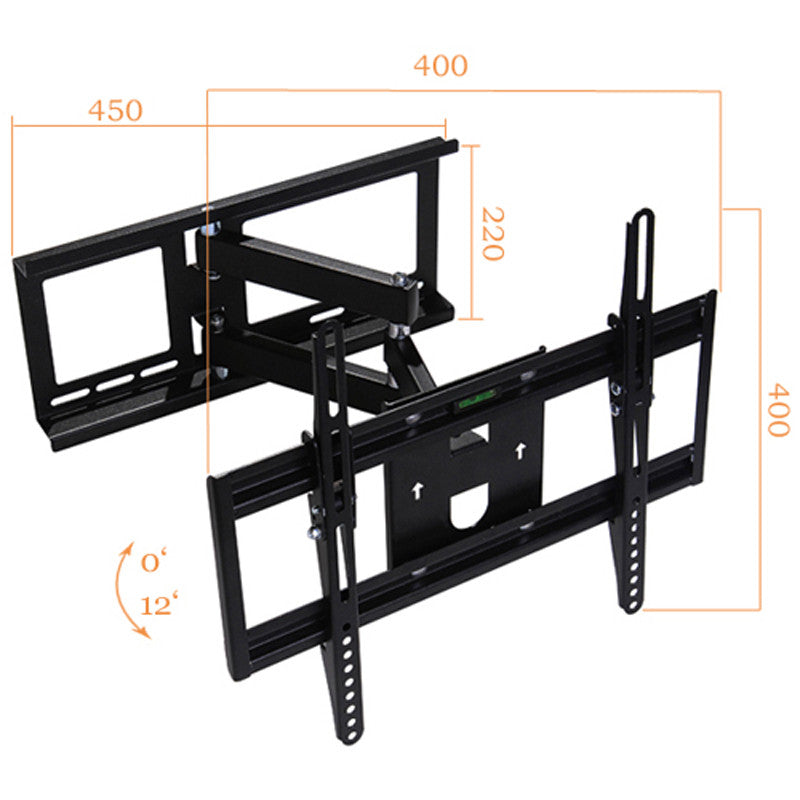 Black TV Stand with Wall Mount Bracket - Blue Cup LLC.