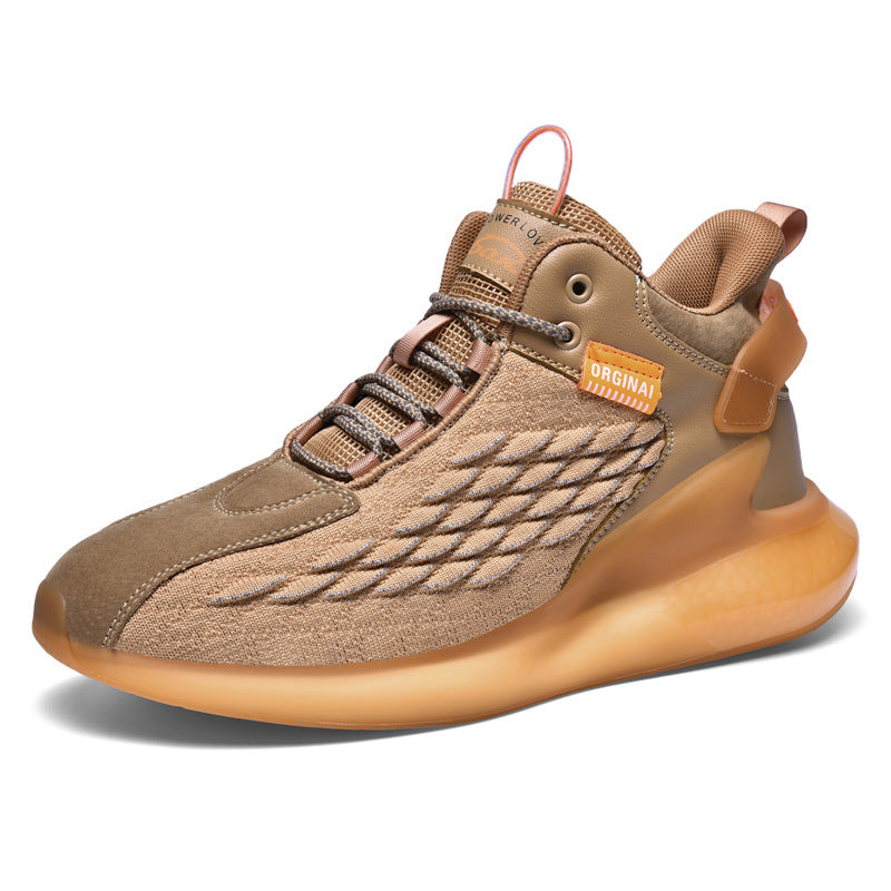 Men's Breathable Luminous Mid-Top Sneakers (Casual) - Blue Cup LLC.