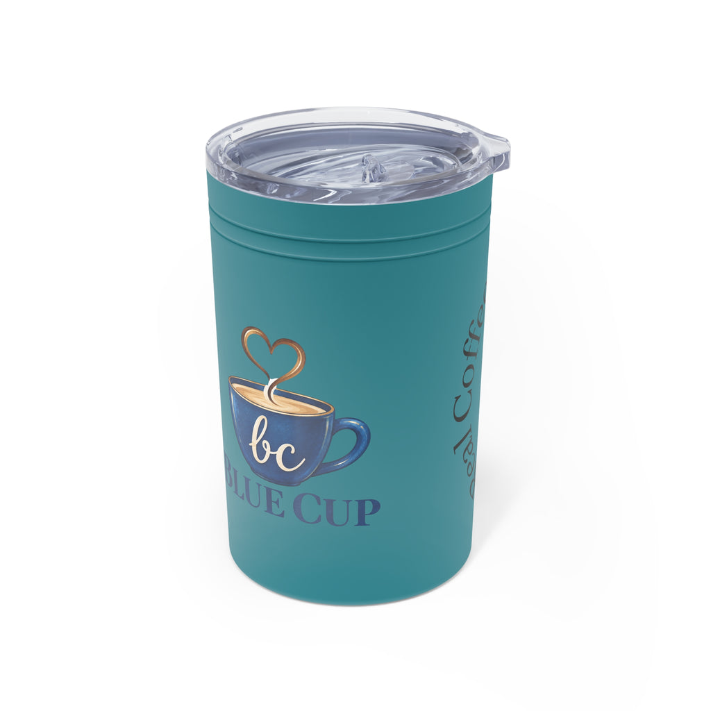 Blue Cup Coffee 11oz Insulated Tumbler – "Real Coffee, Real Connections" Printify