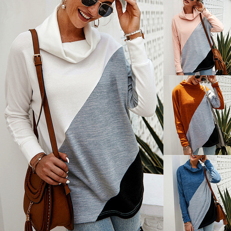 Women's Geometric Stitching T-Shirt and Top - Blue Cup LLC.