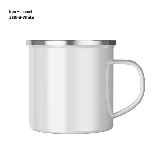 Vintage Enamel Mug for Coffee, Tea, and Camping - Blue Cup LLC.