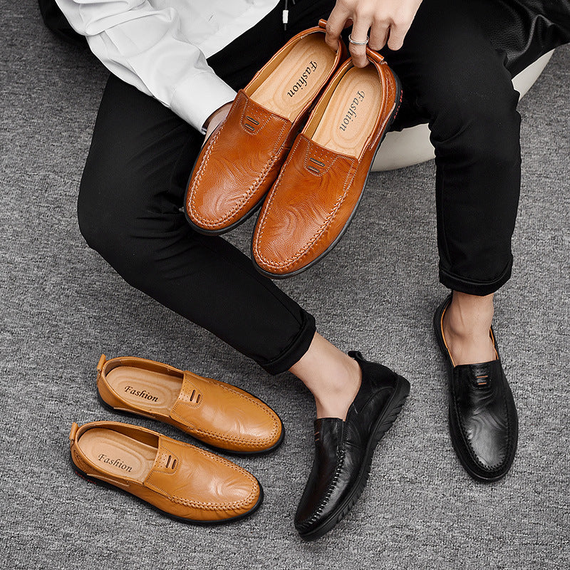 Men's Casual Leather Shoes - Blue Cup LLC.