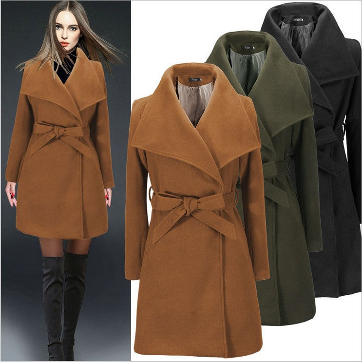 Woolen Coat for Women - Blue Cup LLC.
