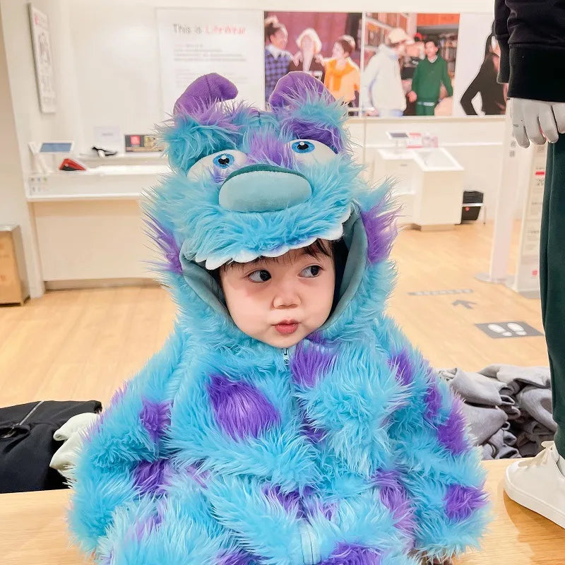 Cute Animal Baby Jumpsuit With Hooded Zipper - Blue Cup LLC.