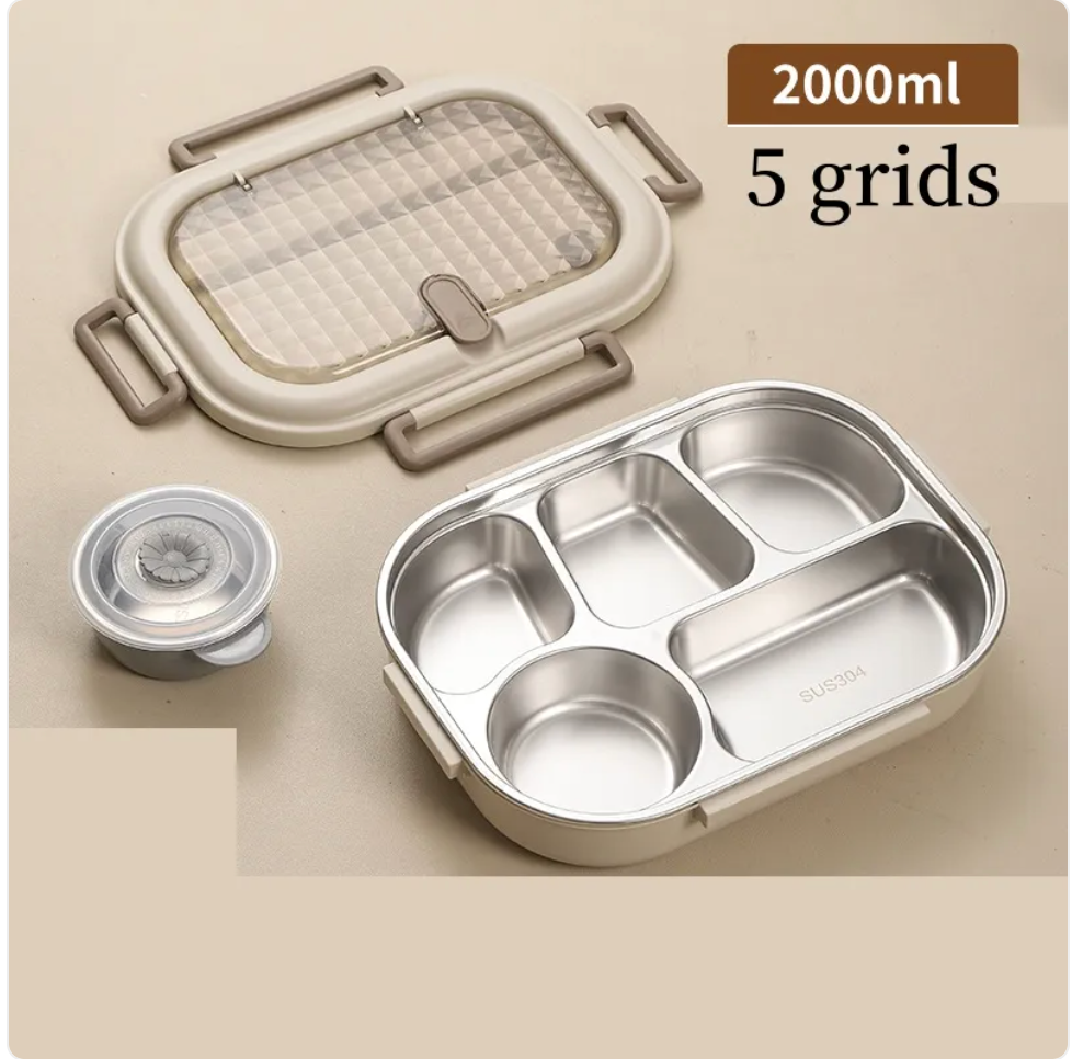 304 Stainless Steel Microwaveable Bento Box - Blue Cup LLC.