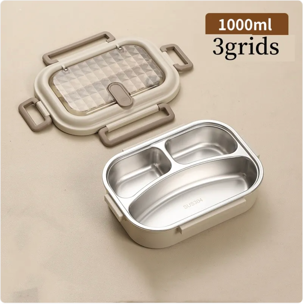 304 Stainless Steel Microwaveable Bento Box - Blue Cup LLC.