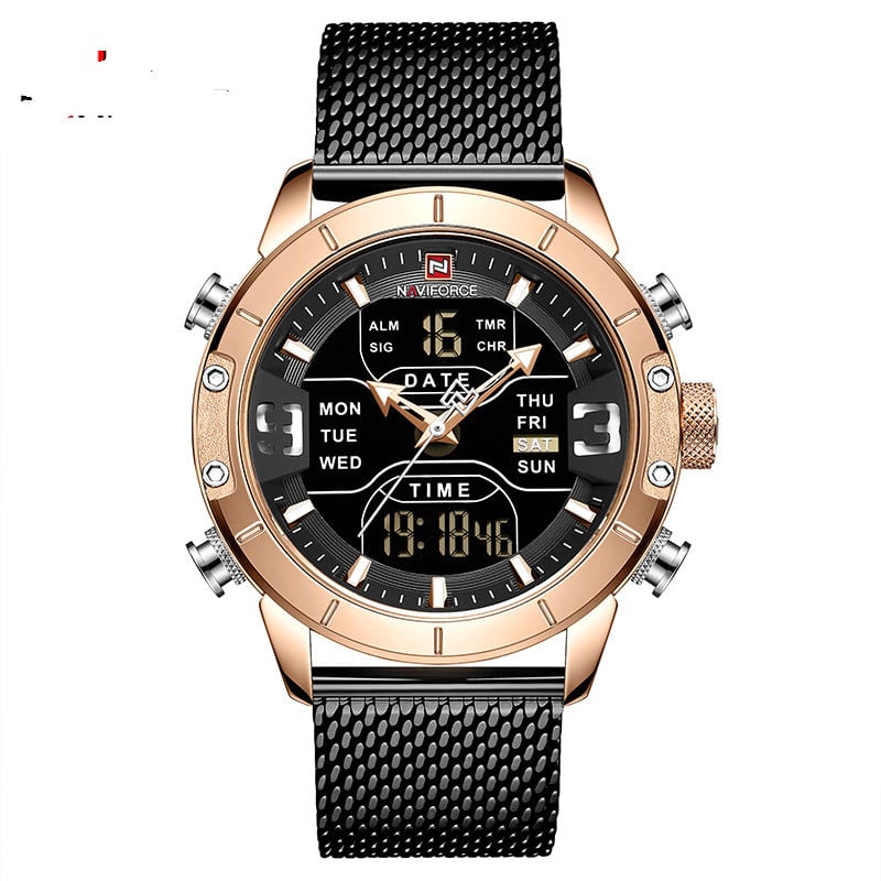 Men's Business Quartz Watch with Alarm and Calendar - Blue Cup LLC.
