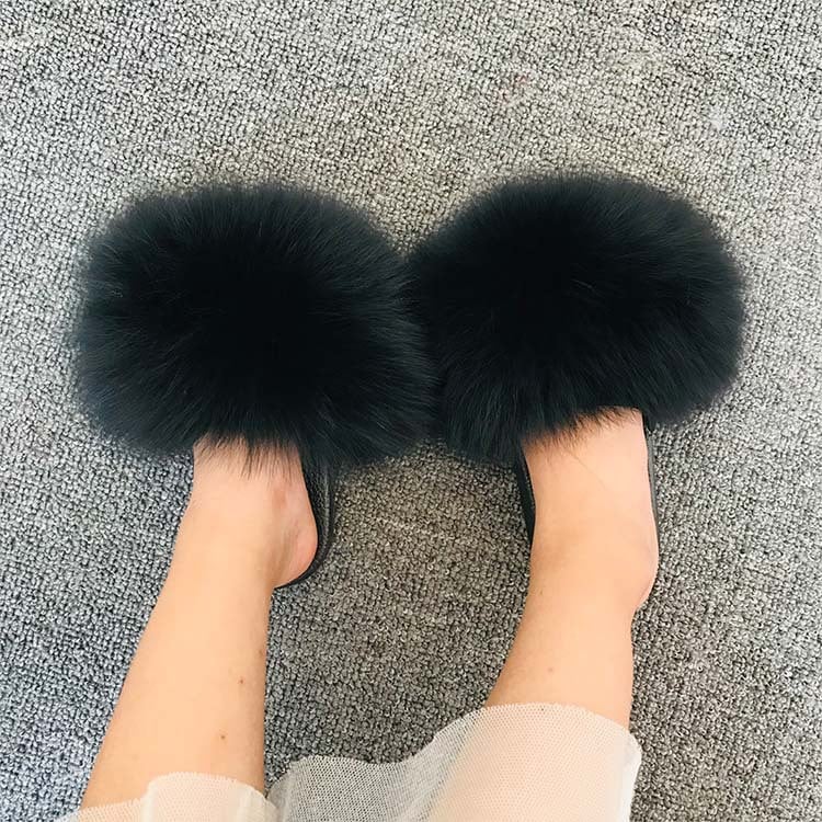 Casual Fur Sandals for Summer Wear Slippers - Blue Cup LLC.